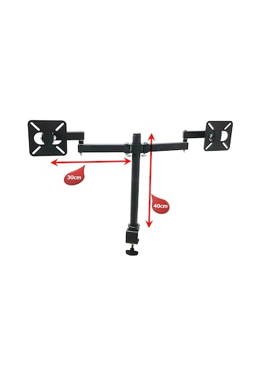 Electroon 17 28" Çiftli Tv/Monitör Masa Standı Full Hareketli