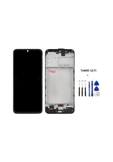 Samsung Galaxy M21 - Sm-m215 Uyumlu Lcd Ekran Dokunmatik Servis Çıtalı + Tamir Seti