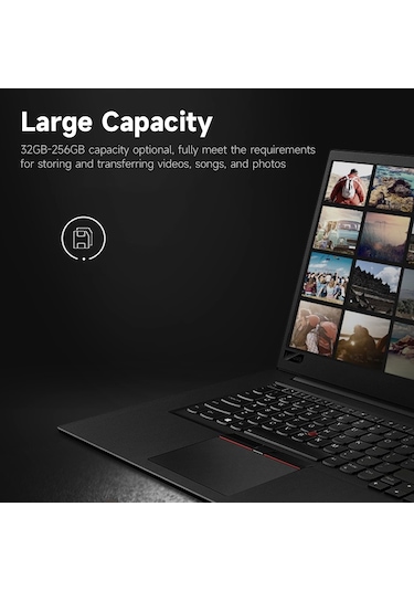 Vkemall Lenovo Thinkplus Tu100 Usb3.1 Bellek 64gb, 75mb/s Hızlı Aktarım, Çinko Alaşımlı Kasa, Taşınabilir Veri Saklama Aleti