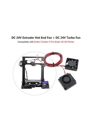 Springsun Ender 3/3 Pro/3x Uyumlu 4010 Dc24v Soğutma Fanı & Ekstruder Sıcak Uç Türbo Fan