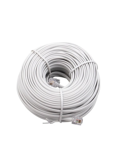 Hazır Telefon Hat Kablosu, İnternet Kablosu, 6p/2c, 25 Metre,