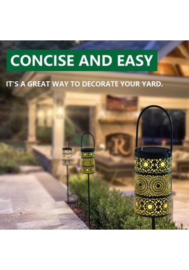 Ebitda Güneş Enerjili Çim Lambası - Bahçe Ve Veranda Dekorasyon Işığı - Su Geçirmez - Yere Sabitlenmiş
