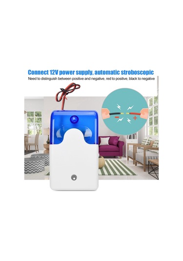 Geeroyoo 12v Akıllı Kontrollü Led Alarm Işığı, 110db Sesli Ve Flşörlü, Ateş Engelleme Abs Malzeme, Güvenlik Ve Uyarı İçin Uygun