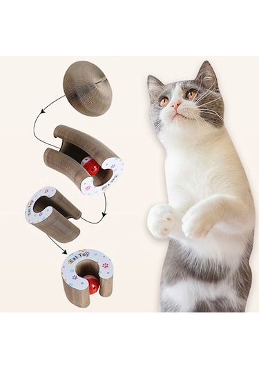 Pribor Kedi Tırmalama Toplu Akordiyon Kedi Oyuncağı