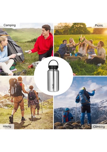 Monyee Aiseely Paslanmaz Çelik Spor Su Bardağı 1050 Ml - Geniş Açık, Temizlenmesi Kolay - Egzersiz, Koşu, Yürüyüş İçin Dışarıda Ve İçeride Kullanım Çok Renkli