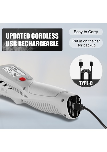 Yaozixa Kolluk Tipi Kablosuz Plastik Kaynak Makinesi, Lcd Ekranlı, 5000mah Pil, Hızlı Isıtma, Çeşitli Tamir İşlemleri İçin Beyaz