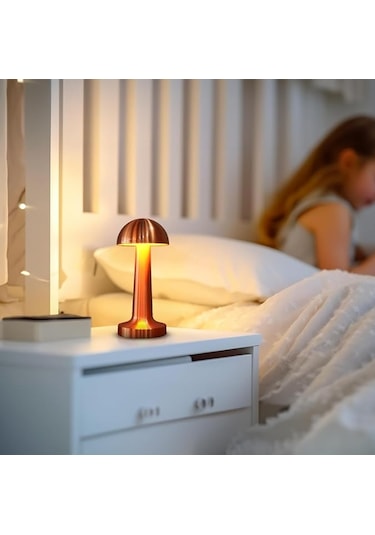 Cata CT-8430 Retro Bakır Dokunmatik Şarjlı Led Masa Lambası