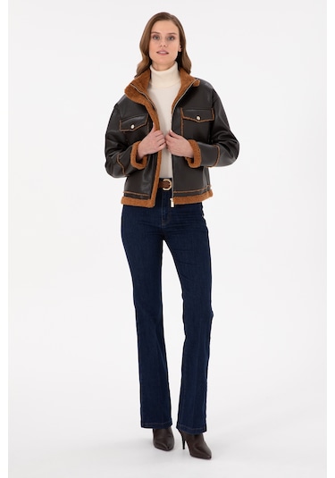 U.s. Polo Assn. Kadın Kahverengi Deri Mont-kaban 50297229-400 400kahverengı