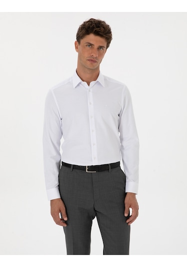 Pierre Cardin Erkek Beyaz Gömlek Basic 50316734-vr013 Beyaz