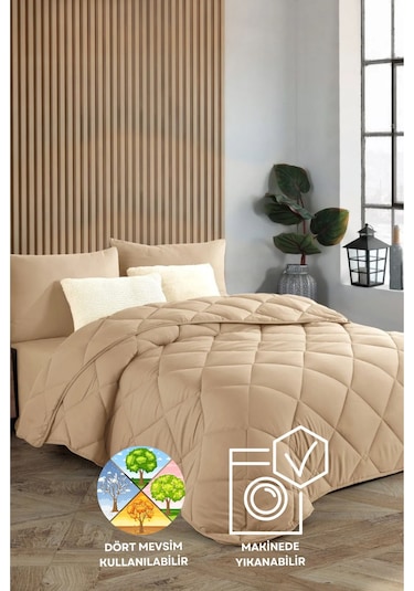 Formeya Bej Soft Silikon Yorgan Çift Kişilik 195 215 Bej