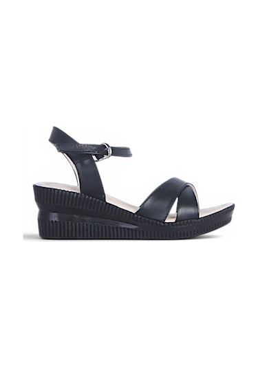 Ayakcenter Byn Ayışığı By34 Cilt Siyah Kadın 7 Cm Topuklu Sandalet