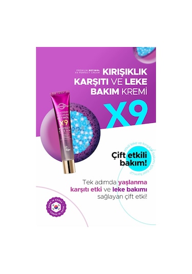 Grace Day Leke Ve Kırışıklık Karşıtı Aydınlatıcı ve Nemlendirici Premium Retinol X9 Perfect Cream