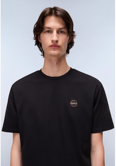 Napapijri S-badge Ss 1 Erkek T-shirt-31959 Siyah