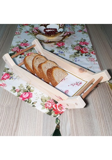 Doğal ahşap ekmeklik sosluk çok amaçlı sunum tepsisi Ahşap