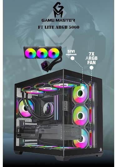 Game Master F7 Lite R7-5700X 32 GB 1 TB M2 SSD RTX5060 Free Dos Masaüstü Oyuncu Bilgisayarı