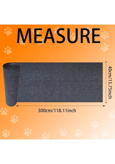 Honeybeeshop Yapışkanlı Kedi Tırmalama Matı Dayanıklı Polyester A Brown 15.75 X 118.11 İnch Ev Dekoru Dıy Kedi Oyuncak