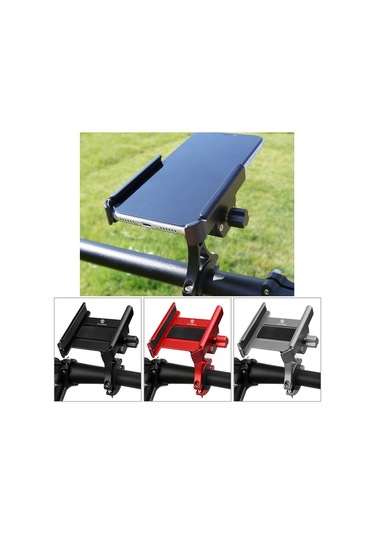 Cyclıngbox-yükseltilmiş Alüminyum Alaşım Bisiklet Cep Telefonu,ya18857tc-1 Gri