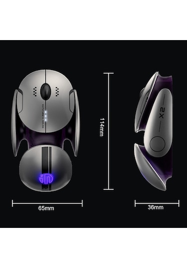 Inphic X2 Bluetooth Kablosuz Fare Üç Modlu Sessiz Şarj Edilebilir Ofis Oyun Dizüstü Bilgisayar Faresi Diğer