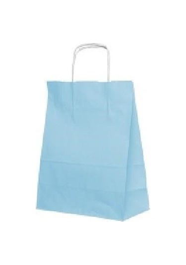 Kraft Çanta Mavi 25X12X31 Orta 25 Li