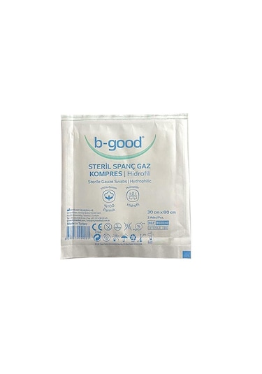 B-Good Spanç Steril Kompres 30 x 80 CM 2'li