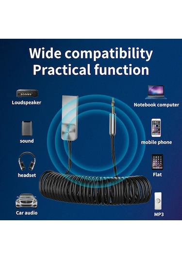 Mt06 Mikrofonlu Araç Bluetooth 5.1 Kiti Herhangi Bir Kulaklık Aux