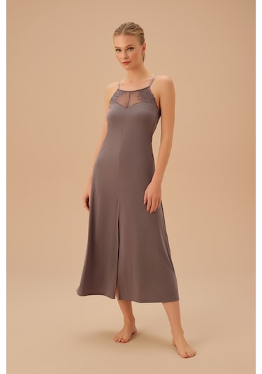 Suwen Swan Uzun Gecelik St4415613l1101 Duman Mavisi Mavi