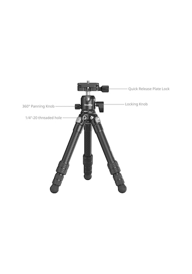 Smallrig 5026 Karbon Fiber Cep Tripod Seti