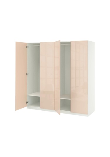 Ikea Beyaz Modern Kapaklı Gardırop 200x60x201 Cm