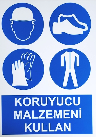 Lorex Koruyucu Malzemeni Kullan Pvc Uyarı Ikaz Levhası