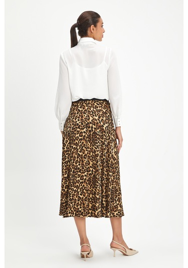 Kadın Pile Detaylı Klasik Gömlek - Taş Düğmeli, Yeşil