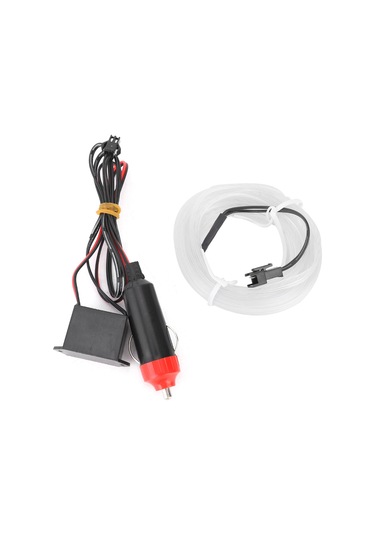 Wezone Araba İç Dekorasyon Led Işık Şeridi 4m, Klips Tipi, Kırmızı Renk, Sigara Ateşleyici Beslemeli, Esnek Ve Kolay Kurulum