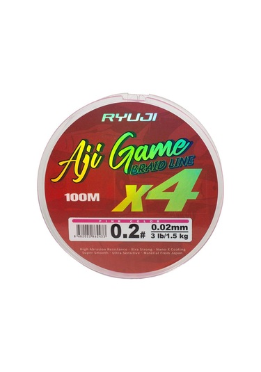 Ryuji Aji Game 4x 100m Pink İp Misina