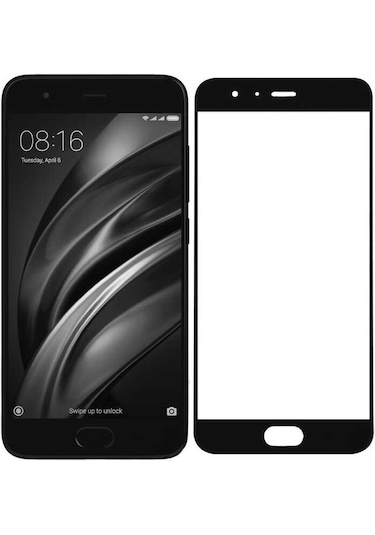 Xiaomi Mi 6 Tam Kaplayan Tamperli Cam Kavisli Tam Korumalı Davin 5d