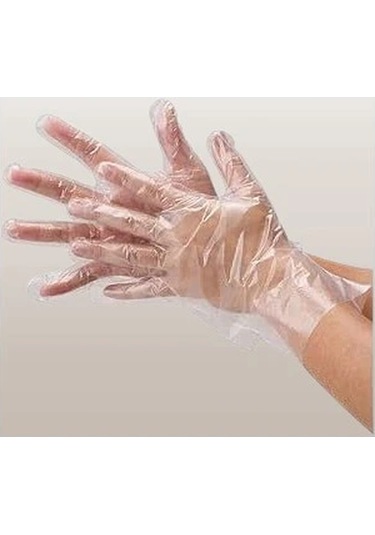 Pe Eldiven - Şeffaf Eldiven - Tek Kullanımlık Eldiven - Plastik Eldiven - 500 Adet 5 Paket