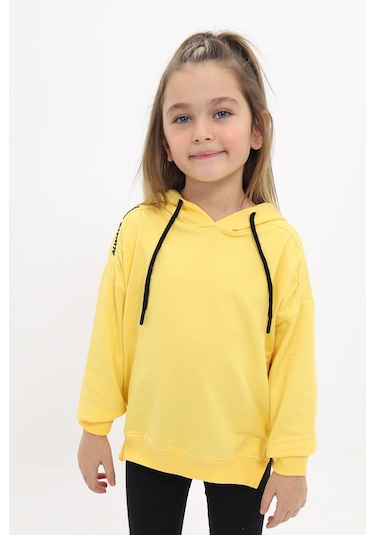 Toontoy Kız Çocuk Nakışlı Sweatshirt Koyu Sarı