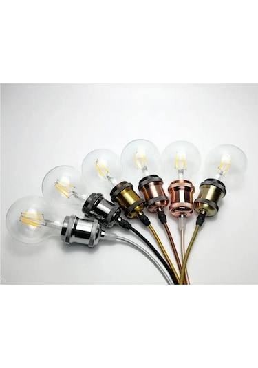 Yasenin Tavan Askılı Loft Retro Edison Ampullü Lamba 159759771 Siyah