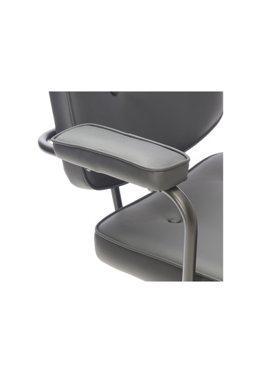 Button Çalışma Sandalyesi S.deri - Siyah 62x77-87x60 Cm Siyah