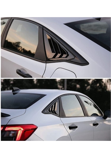 Honda Civic Fe1 Uyumlu Kelebek Cam Vizörü Piano Black 2022-