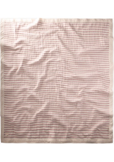 Kalın Biyeli Çift Kat Ham Battaniye 85x90 Cm Mint Yeşili-gül Kurusu Mint