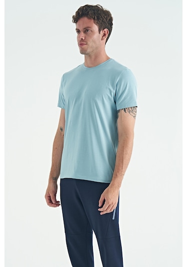 Air Jones Tommy Life Calvin Açık Mavi Basic Erkek T-shirt - 88245 Açik Mavi