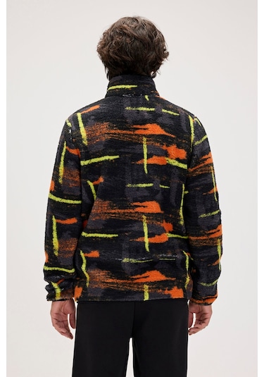 Vernon Siyah Erkek Full-zip Polar Sweatshirt Siyah