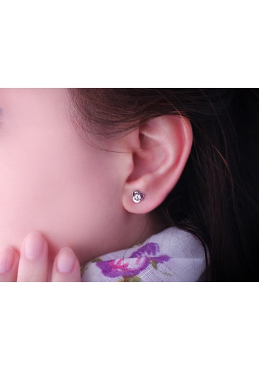 Güç Döngüsü Pırlanta Tektaş Erkek Küpesi 0823e0069