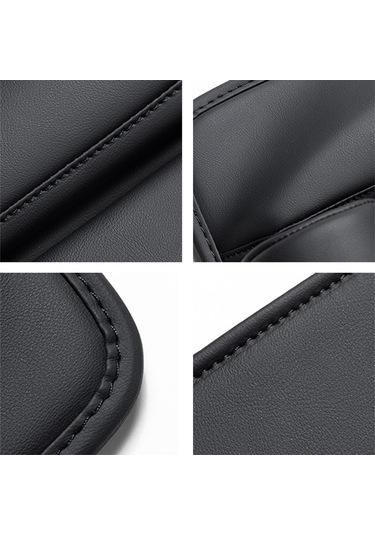 Padalink Oto Koltuk Aralığı Deri Depolama Kutusu, Telefon Şarj Açığı Ve Bardak Tutuculu, Siyah Tekli Sürücü/ Yolcu Tarafı Araç Çekmecesi