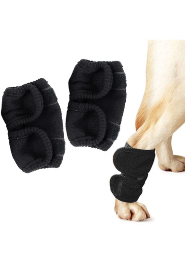 Homyl 2x Pet Diz Pedleri Bacak Desteği Brace Koruyucu Siyah-m