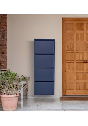 Kaser Metal 4 Lü Metal Ayakkabılık Antrasit