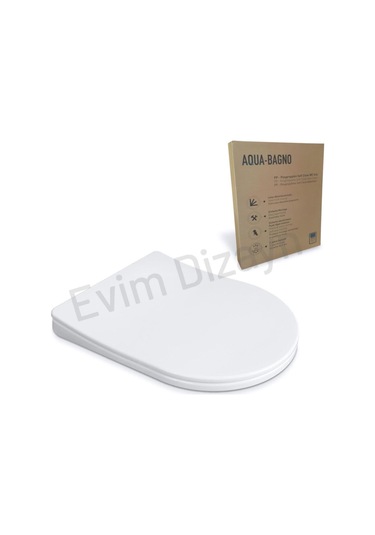 Bagno, Diamond Klozet Kapağı, Beyaz, Yavaş Kapanan, Pp Siyah