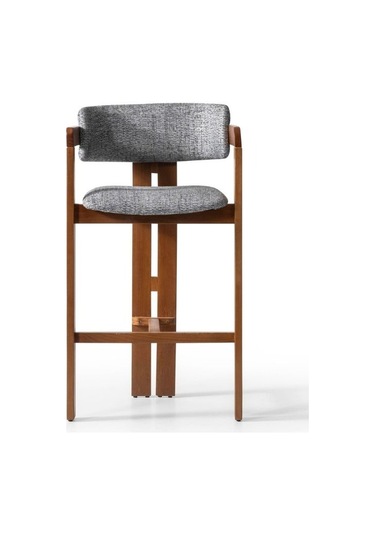 Narvik İskandinav Ahşap Bar Sandalyesi Ceviz