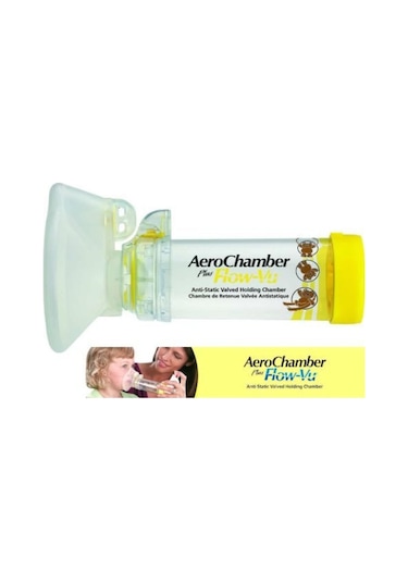 Aerochamber Flow-Wu Sarı Ayıçıkıı Yıkanabilir Çocuk 1-5 Yaş