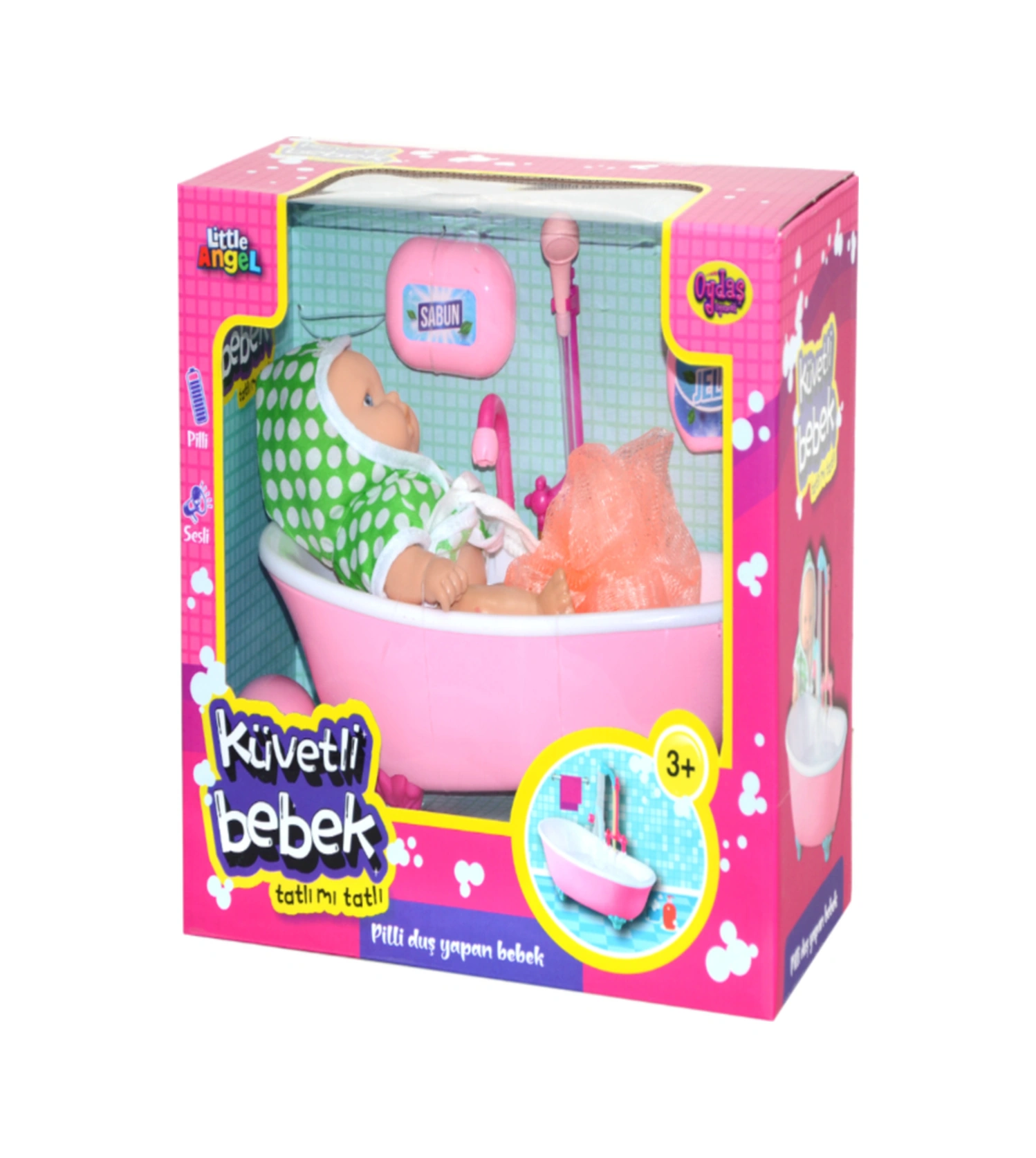Toys 2605 Sesli Ve Pilli Küvette Duş Yapan Bebek