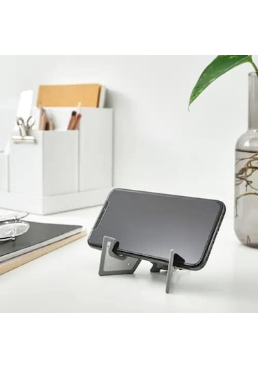 Shineyee Anahtarlık Telefon Tutucu Standı Evrensel Masa Telefon Tutucusu Yivli Katlanabilir Cep Telefonu Standı Telefon Desteği Ayaklı